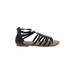SO Sandals: Black Print Shoes - Women's Size 10 - Open Toe