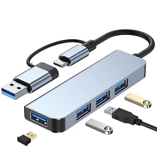 USB 3.0 USB C Hub 8 Port 8 in 1 7 IN 1 4 in 1 Alta velocità Hub USB con USB 3.0 USB 3.0 USB C scheda SD Erogazione di potenza Per Laptop PC Tablet