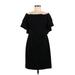 Lauren by Ralph Lauren Casual Dress - Shift: Black Solid Dresses - Women's Size 8