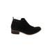 TOMS Ankle Boots: Slip On Chunky Heel Casual Black Solid Shoes - Women's Size 37.5 - Round Toe