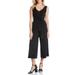 Tie Front Crop Sleeveless Jumpsuit