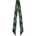 Green Skinny Check Silk Scarf