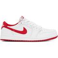 White & Red Air Jordan 1 Low Og Sneakers