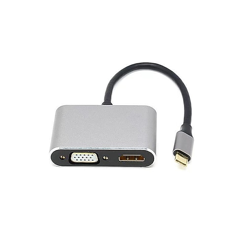 4k 30Hz Typ C auf HDMI-kompatibel USB C auf HDMI VGA PD Adapter Konverter USB 3.0 Hub Dock für MacBook Samsung S20 Xiaomi Huawei Image