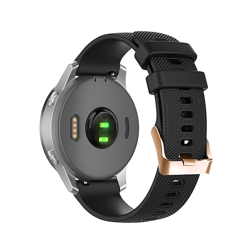 Uhrenarmband für Garmin Forerunner 265S 255S Active 5 Venu 3S 2S Sq 2 Plus Vivoactive 4S 3 Vivomove Sport 18mm 20mm Silikon Ersatz Gurt 18mm 20mm Wasserdicht Verstellbar Sportarmband Armband Image