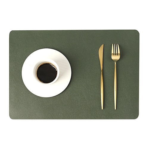 Vinyl-Tischset, wasserdichtes PU-Leder, hitzebeständig, Esstisch, Tischplatte, Matte, Weihnachtsdekoration, Herbst-Küchentischsets für drinnen und draußen Image