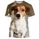 Tier Hund Jack Russell Terrier T-Shirt-Ärmel Anime Grafik T-shirt Für Paar Herren Damen Erwachsene 3D-Druck Casual