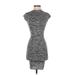 Black Bead Casual Dress - Bodycon: Gray Marled Dresses - Women's Size Small