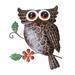 huntermoon Art Iron Sculpture Owl Decor Creative Hang Wall Metal Animal Decorations