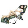 Welpettie Soft Lounge Chair Cover Towel for Beach 75x210CM Microfiber Sunbed Towel with Side Storage