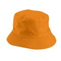 Pgeraug Bucket Hats Double Side Wear Reversible Bucket Trendy Cotton Twill Canvas Sun Fishing Cap Hats for Women Orange