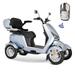 Xmatch 4-Wheel 3-Speed Medical Electric Mobility Scooter Battery-Powered with Safe Belt Rear Lockbox Under Seat Storage Adjustable Seat