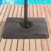 Sonerlic Patio Cantilever Umbrella Base Filled with Water/Sand HDPE Plastic for Outdoor Offset Umbrellas Dark Brown