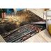 Landscape Rugs Soft Rugs Autumn Landscape Rugs Farmhouse Rug Train Tracks Landscape Rug Non-Slip Carpet Rug View Rug Office Rugs 2.3 x3.3 - 70x110 cm