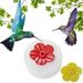 Holloyiver Hand Hummingbird Feeder Window Flower Hummingbird Feeder Mini Handheld Hummingbird Feeder Humming Bird Feeder for Outdoor Supplies Red and Yellow