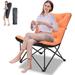 ABORON Camping Chair Folding Lounge Chairs Comfy Saucer Chairs Folding Chair Sports Chair Outdoor Chair Lawn Chair Living Room Chairs Recliner Chair Reclining Patio Chairs for Indoor Outdoor