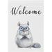 Hyjoy Cute Chinchilla Welcome Garden Flag 12 x 18 Inch Vertical Double Sided Welcome Yard Garden Flag Seasonal Holiday Outdoor Decorative Flag for Patio Lawn Home Decor Farmhous