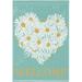 Hyjoy Pretty Daisies Heart Welcome Garden Flag 12 x 18 Inch Vertical Double Sided Welcome Yard Garden Flag Seasonal Holiday Outdoor Decorative Flag for Patio Lawn Home Decor Farmhous