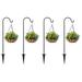 4 Pcs Iron Floor Plug Outdoor Light Hooks Plant Hanger Shepherd for The Adjustable Heavy