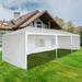 10 x 30 ft Garden Party Event Tent for Gatheration Outdoor Gazebo Shaded Pergola with 5 Walls White