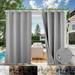 TOPCHANCES Outdoor Curtains Waterproof Windproof 3D Embossed Pattern Curtain for Patio Porch Pergola Gazebo Grommet Top and Tab Bottom Drape 1 Panel 52x94 inch Gray