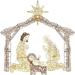 XIYUNDA 6ft Lighted Outdoor Nativity Scene Christmas Holy Family Yard Decoration w/ 190 LED Lights Stakes Zip Ties