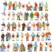 25 Pack 1:87 Scale Model Railway Mixed Painted Passengers People Figures