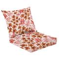 2 Piece Indoor/Outdoor Cushion Set Classic style background hand drawn daisies Mixed small large artistic Casual Conversation Cushions & Lounge Relaxation Pillows for Patio Dining Room Office Seating