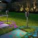 Holloyiver Solar Outdoor Lights RGB Color Changing Solar Garden Lights 2 Pack IP65 Waterproof LED Solar Lights Long Lasting Landscape Lighting Lights for Garden Landscape Path Yard