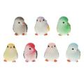 7 Pcs Ornaments Decoration for Home Mini Bird Figurine Resin Statues Outdoor Animal
