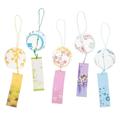 5 Pcs Glass Wind Chimes Cherry Blossom Decor Wind Chime Outdoor Retro Wall Clock Wedding Hanging Decor Miss