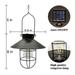 Solar Lantern Hanging Light LED Outdoor Waterproof Yard Garden Decor Lamps