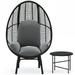 Outdoor Wicker Egg Chair with Side Table - 51.3 - Elevate your space with this ultra-comfortable egg chair!