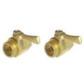 2pcs Pipe Copper Connector Watering Pipe Fittings 3/4-Inch Brass Hose Connector Cut-off Prcatical Watering Device for