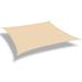 Sun Shade Sail 16.5 x 13 Sand Rectangle Canopy UV Block Cover for Outdoor Patio Backyard Garden Waterproof Beige