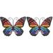 2 Pc Ornament Home Decor Outdoor Decoration Butterfly Wall Metal Iron Butterflies Household Wrought