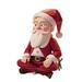 Lhxiqxz Christmas Santa Figurine | Christmas Figures Resin Santa Doll With Beard And Hat Bright Color Classic Santa Doll Window Display Props Room Fireplace Decor