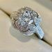 Exquisite Vintage Flower Zircon Ring - Elegant Round Zircon Inlaid Ladies Ring