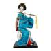 Esquirla 12 Japanese Geisha Asian Geisha Doll Sculpture Ethnic Japanese Geisha Dolls Girl Statue for Office Shelf Tabletop Home Decor Blue