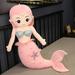 Multi Size Kawaii Mermaid Plush Toys Soft Animal Pillow Stuffed Toy Princess Dolls Children Boys and Girls Birthday Gifts Decor 40cm pink