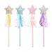 Fairy Wand Creative Star Toy Fabric Pvc Wands Princess Party Child Baby Girl Pentagram 4 Pcs