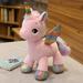 Nice Huggable Cute Unicorn Dream Rainbow Plush Toy High Quality Pink Horse Sweet Girl Home Decor Sleeping Pillow Gift For Kids 40cm Pink