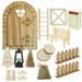 Miniature Christmas Door Miniatures for Crafts Models Decor Kid Toys Kids Village Accessories