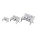 AYYUFE 2Pcs Mini Park Seat Bench Garden Ornament Miniature Craft Fairy Dollhouse Decor