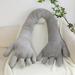 Dopebox Large Hands Plush Palms Shape Toy Pillow Creative Palm Pillow Plush Funny U-shape Sleeping Hugging Pillow Cuddly Soft Long Body Pillow Doll Hands-shape Cushion Toy for Kids Friend (Gray)