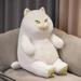 Pet Cat Doll Cute Imitation British Shorthair Blue Cat Plush Toy Soft Stuffed Plush Throw Pillow Doll Sleeping with Hugs 45cm White