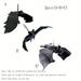 3pcs Halloween Trick-or-Treat: Spooky Simulation Bat Toy Rubber Bat Pendants!