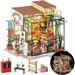 DIY Miniature House Kit Flower Shop Tiny House Kit for Adults to Build Mini House Making Kit with Furniture Halloween/Christmas Decorations/Gifts for Family and Friends(Emily s Flower Shop)