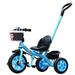 Large Toddlers Tricycle Push Bike for 2-6 Years Kids Blue Red Wheels Cute Ride-On Trike