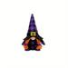 3pcs Halloween Gnome Tiered Tray Decor Bundle - Includes Witch Gnome Plush Mini Buffalo Pillow Wooden Signs and Garland - Perfect for Home Office Decor